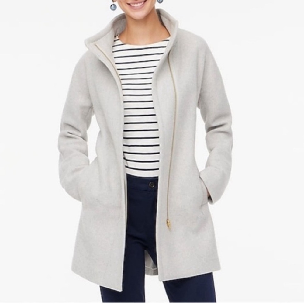 Mixed Wool Coat - Zip Peacoat Size 0